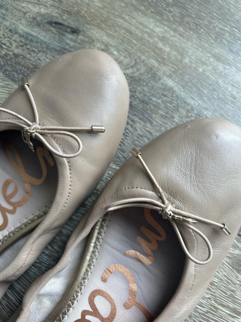 Sam Edelman Felicia Leather Ballet Flat, Tan Leather, Size 8 - Picture 7 of 8